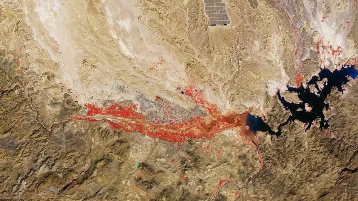 La ESA explica la mancha roja captada en Marruecos por el satélite Copernicus