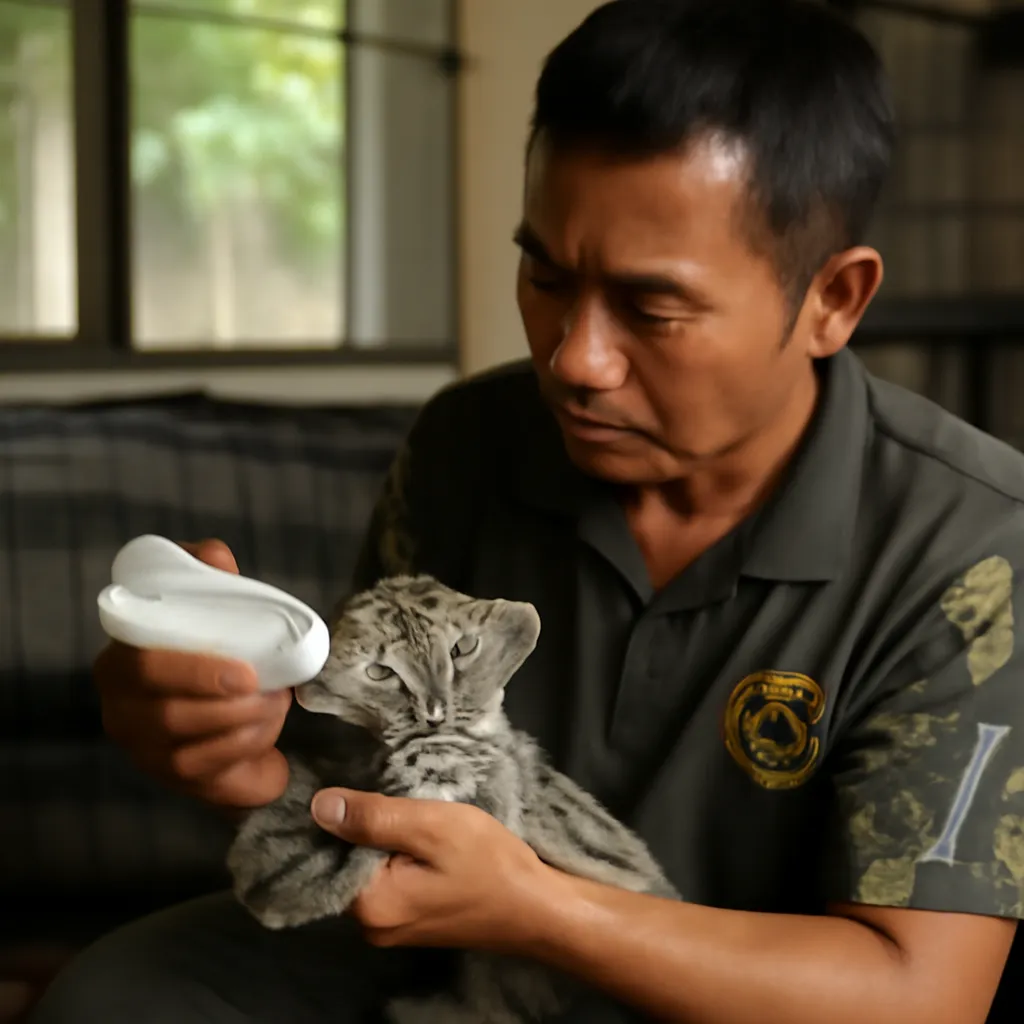 Preparación de gatos leopardo rescatados en Tailandia para su vida salvaje
