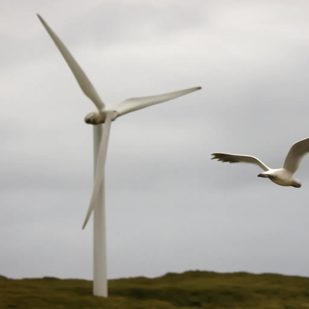 La pintura en turbinas eólicas reduce drásticamente las muertes de aves, según un estudio