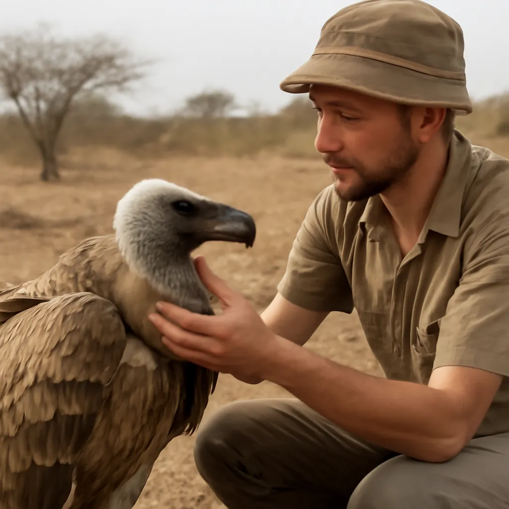 Proyecto de conservación de buitres en Chad para combatir su caza ilegal y envenenamiento