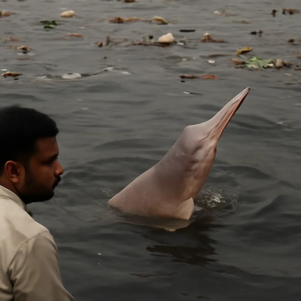 Delfines en peligro de extinción sobreviven en el contaminado río Buriganga de Bangladesh
